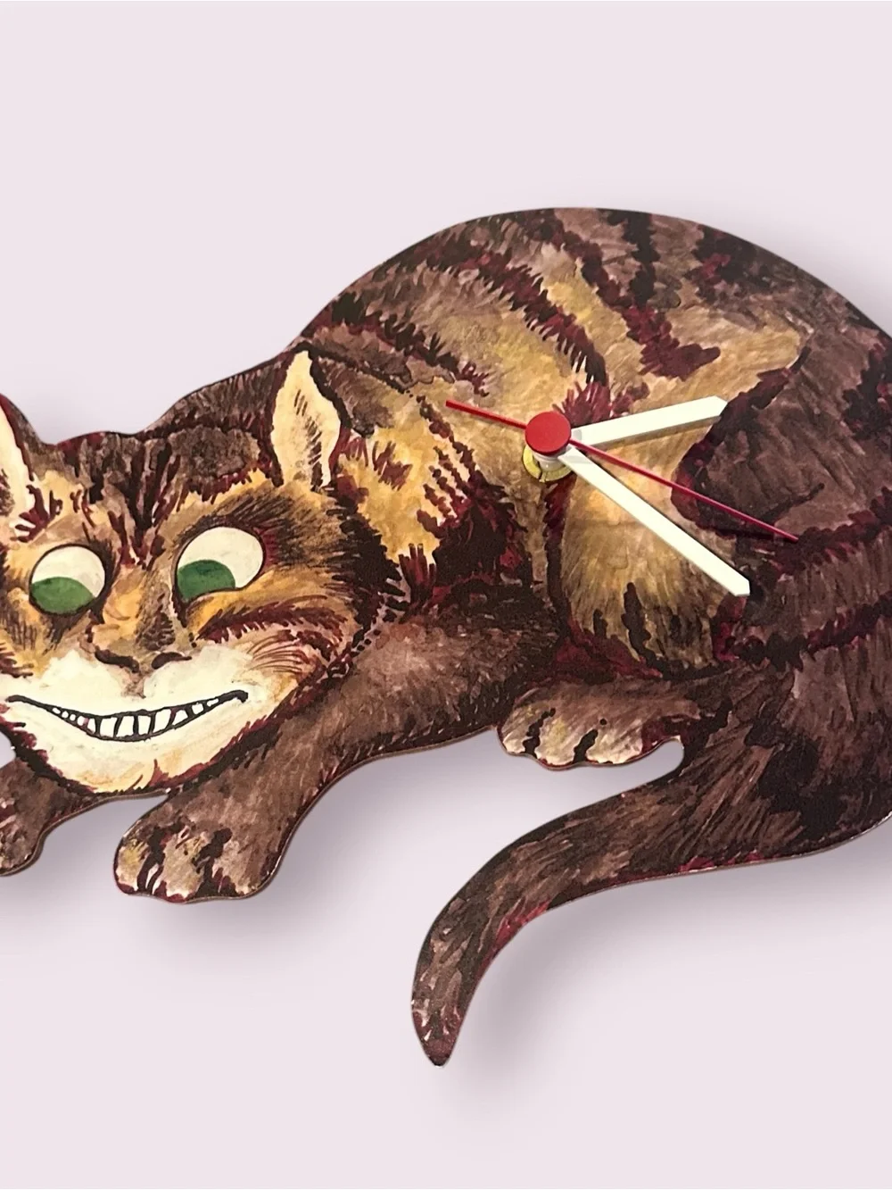 Cheshire Cat Alice in Wonderland Inspired Decorative Battery Operated Clock